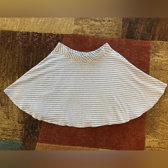 Striped Stretchy Cotton Skater Skirt - Picture 5 of 8